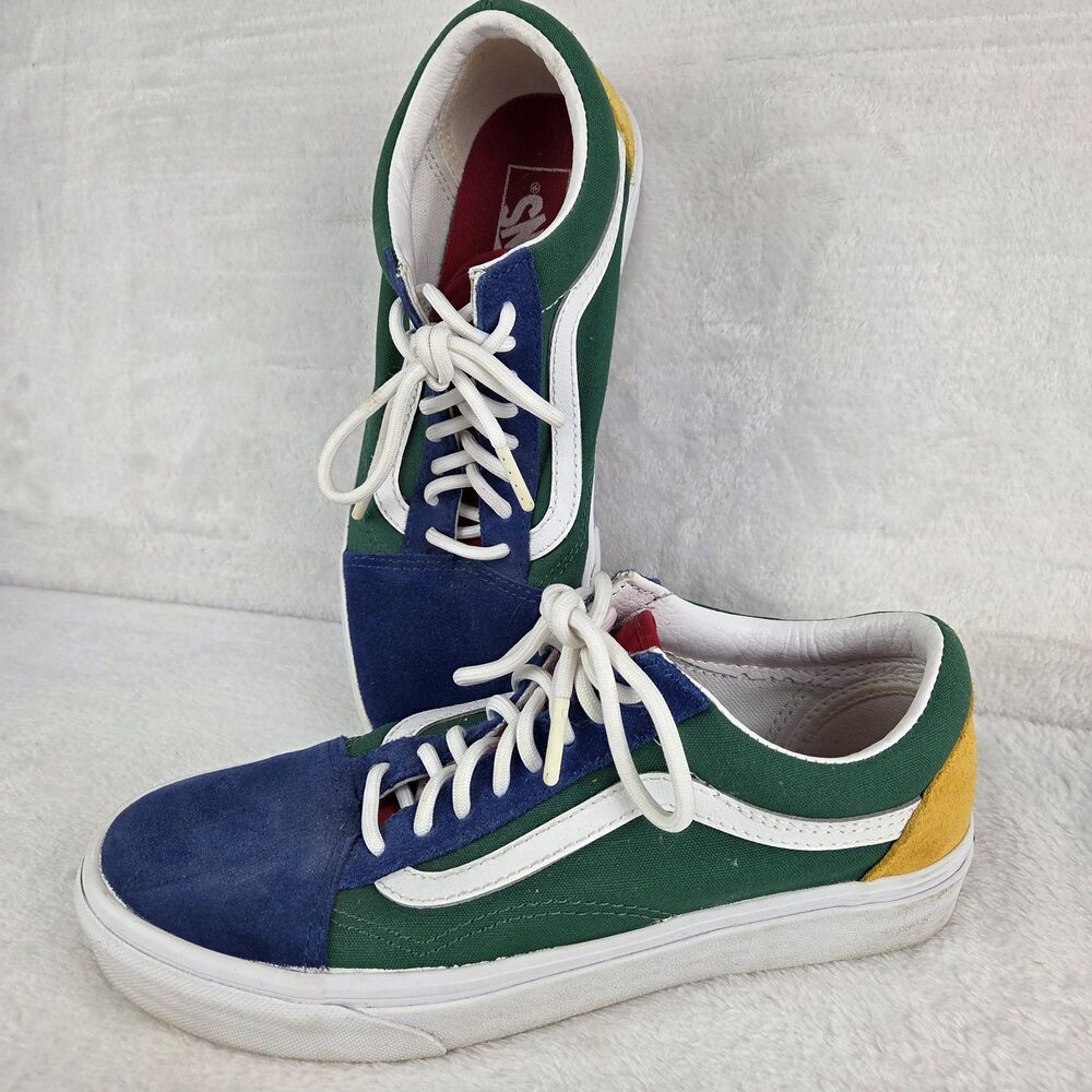 Vans Old Skool Multicolor Suede Canvas Sneakers Women’s 8 Men’s 6.5‎ Skate Low